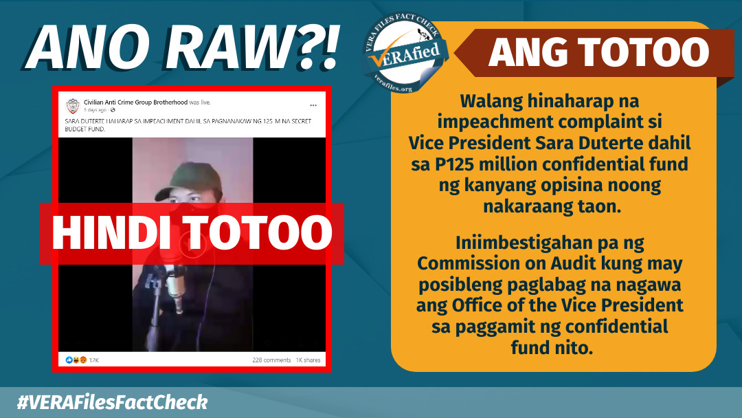 VERA FILES FACT CHECK NO Impeachment Raps Filed Vs Duterte VERA Files