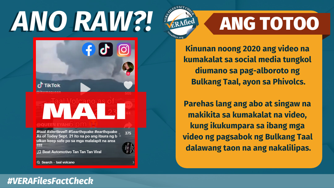 VERA FILES FACT CHECK OLD Video Of Taal Volcano Eruption Resurfaces