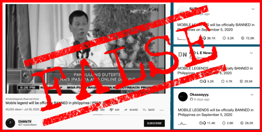 VERA FILES FACT CHECK: Duterte NOT banning Mobile Legends