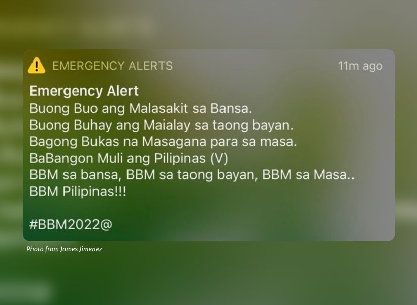 Comelec: Use of emergency alerts for Marcos political campaign ‘ill-advised’