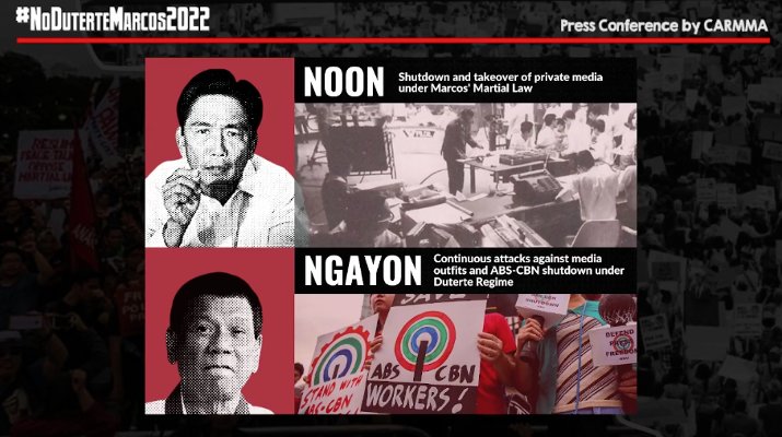 #NoDuterteMarcos2022 Press Conference by CARMMA