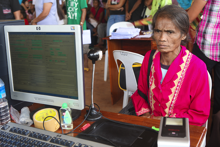 A Teduray woman gets her picture taken for registration. Photo by AMIEL MARK CAGAYAN.