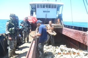 Chinese vessel with giant clams taken from Bajo de Masinloc waters