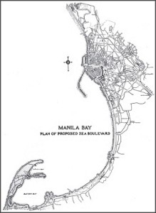 Urban planner Daniel Burnham's 1905 concept for Manila Bay.