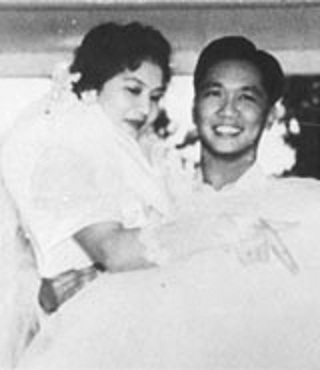Ferdinand and Imelda Marcos on their wedding day, May 1,1954