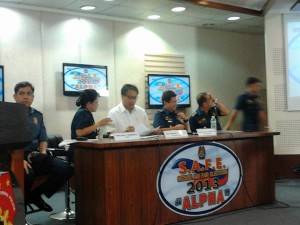 DILG Secretary Manuel Roxas II with PNP officials