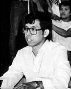 Alan Jazmines at the 1986 Partido ng Bayan Congress