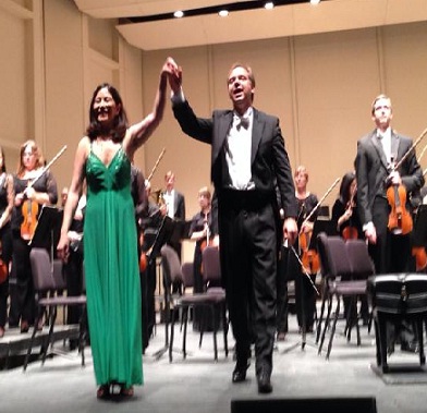Cecile Licad with conductor Sebastian Lang-Lessing in Texas