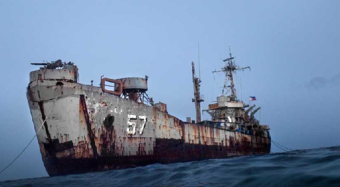 BRP Sierra Madre in Ayungin Shoal. Photo from New York Times.