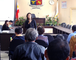 Atty Bernabe (center) during one of her lectures (Photo courtesy of the Special Services Division, Baguio City Mayor’s Office) 