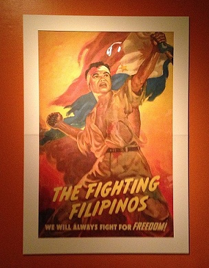 'The Fighting Filipinos' poster, drawn by Manuel Rey Isip in 1944.