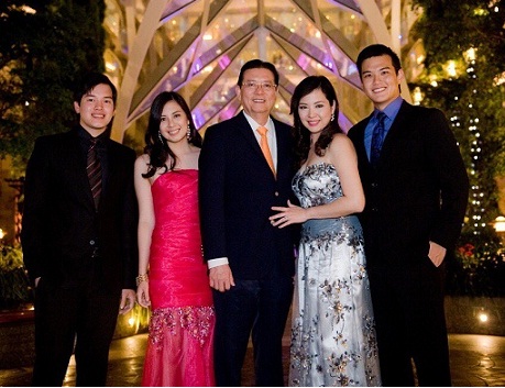 From left Karl, Christina, Dr. Henry Chusuey, wife Ann, and Alfonso