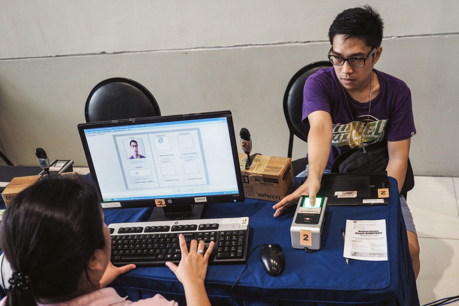 Without the proper biometrics data voters will not be able to vote in 2016. Photo by MARIO IGNACIO IV