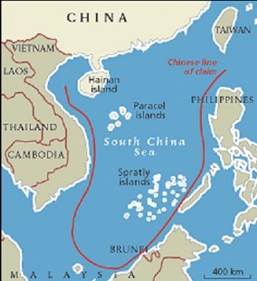 The controversial 9-dash-line  map.