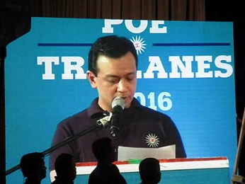 Vice-presidential candidate Antonio Trillanes IV