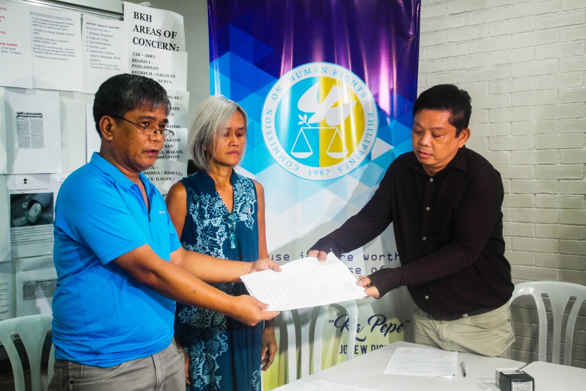 Disability advocates file a complaint before the Commission on Human Rights against Davao City Mayor Rodrigo Duterte for ridiculing persons with disabilities. Photo by MARIA FEONA IMPERIAL