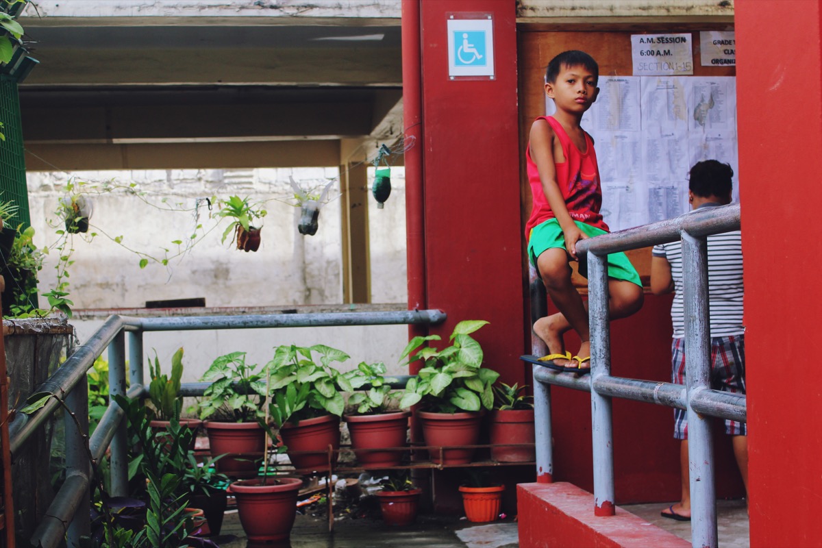 Ramps and signage allow students with mobility disabilities greater accessibility in CAA Elementary School in Las Piñas. Photo by ALLAN YVES BRIONES 