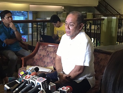 Ernie Abella, the new spokesman of incoming president , Rodrigo Duterte ,in his first press conference.