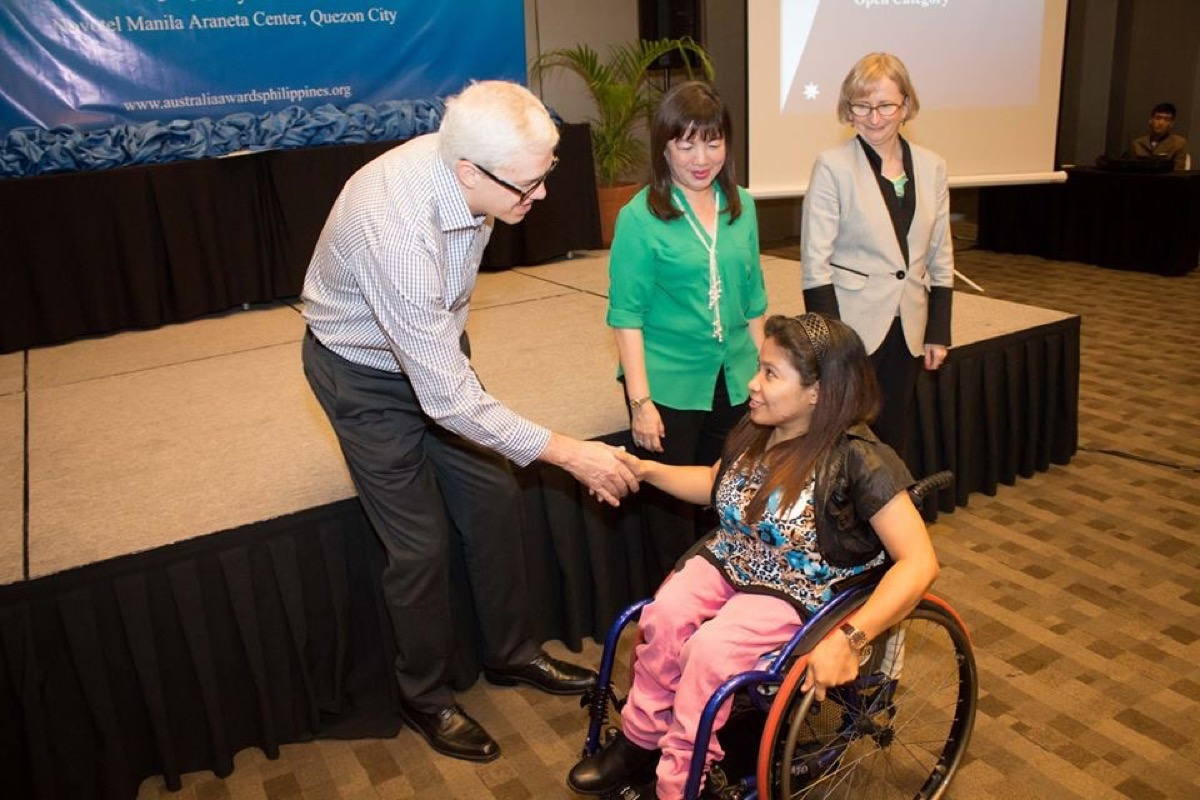 Virginia Rabino, who works at the National Council on Disability Affairs, intends to implement a project on Web accessibility after she finishes her graduate studies in Australia. Photo courtesy of PAHRODF 