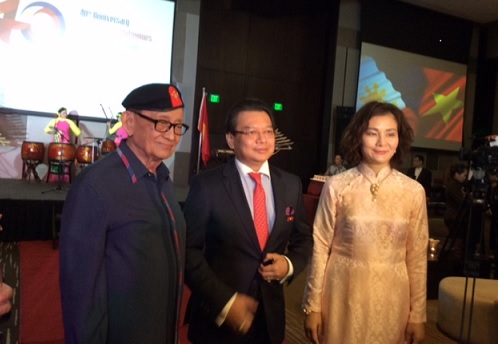 Former President Fidel V. Ramos with Vietnam Ambassador Truong Trieu Duong and Madame Dinh Thi Thu Huong