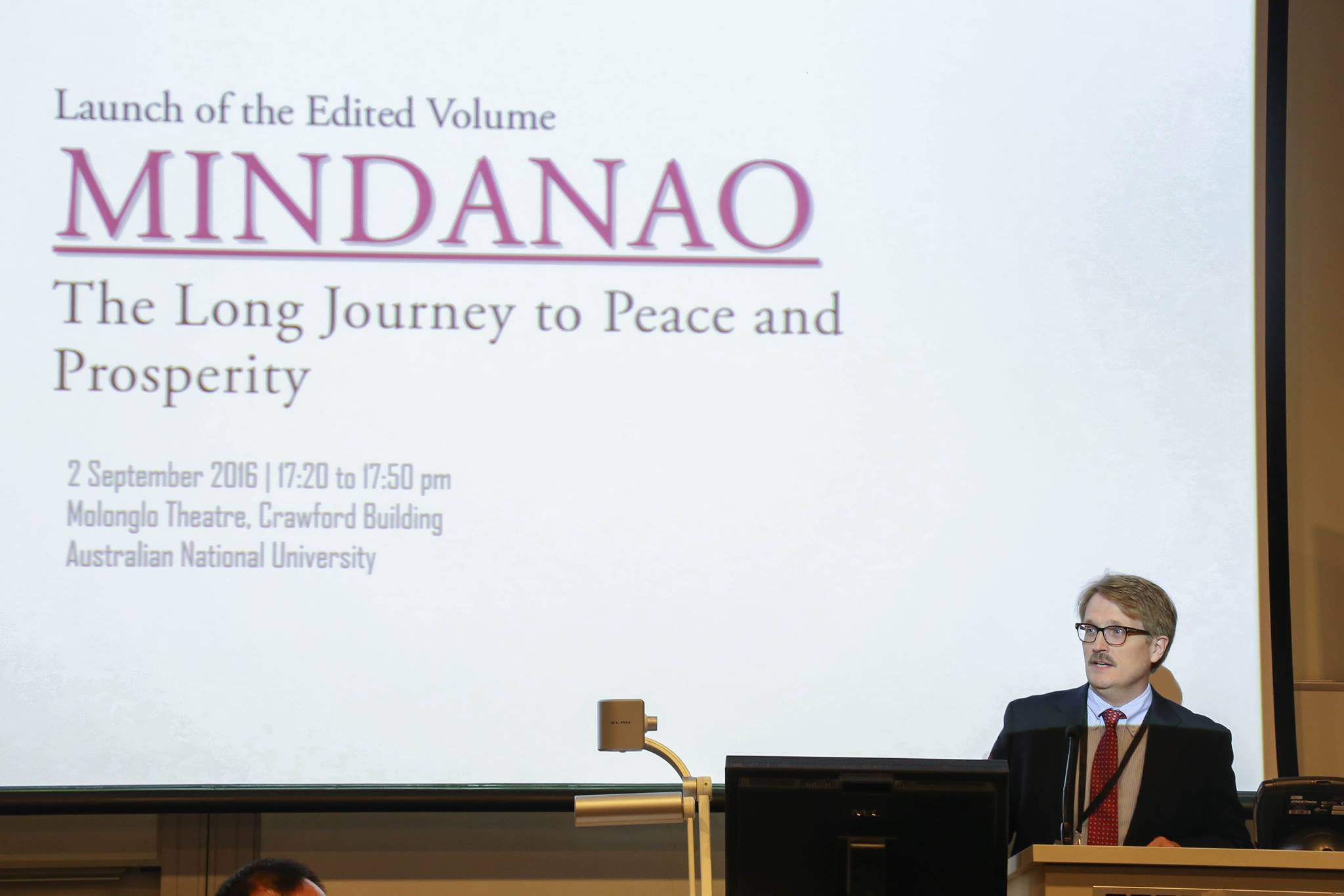 Hutchcroft, editor of the book, speaks before the Philippine Update Conference. Photo by Virgilio Umpacan Jr.