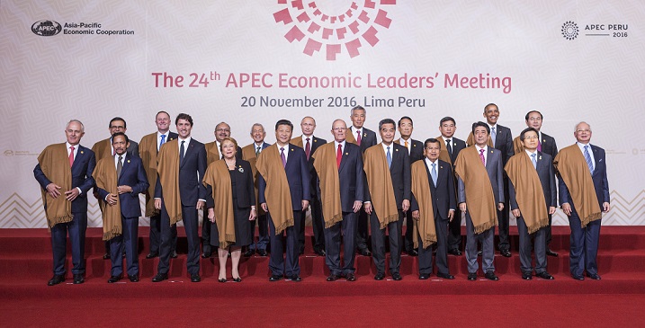 No Duterte in APEC 2016 Leaders Meeting photo in Lima, Peru. Photo from www.apeg.org