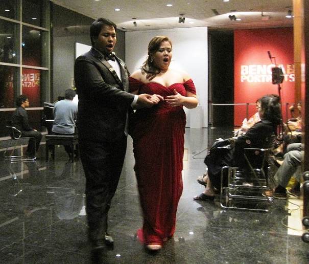 Soprano Anna Migallos with tenor Nomher Nival in a Boheme duet.Mozart for her is difficult compared to singing Puccini. From 