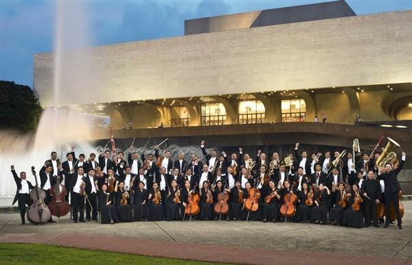 The Philippine Philharmonic at the CCP facade. Vibrant season concerts since September opening. 