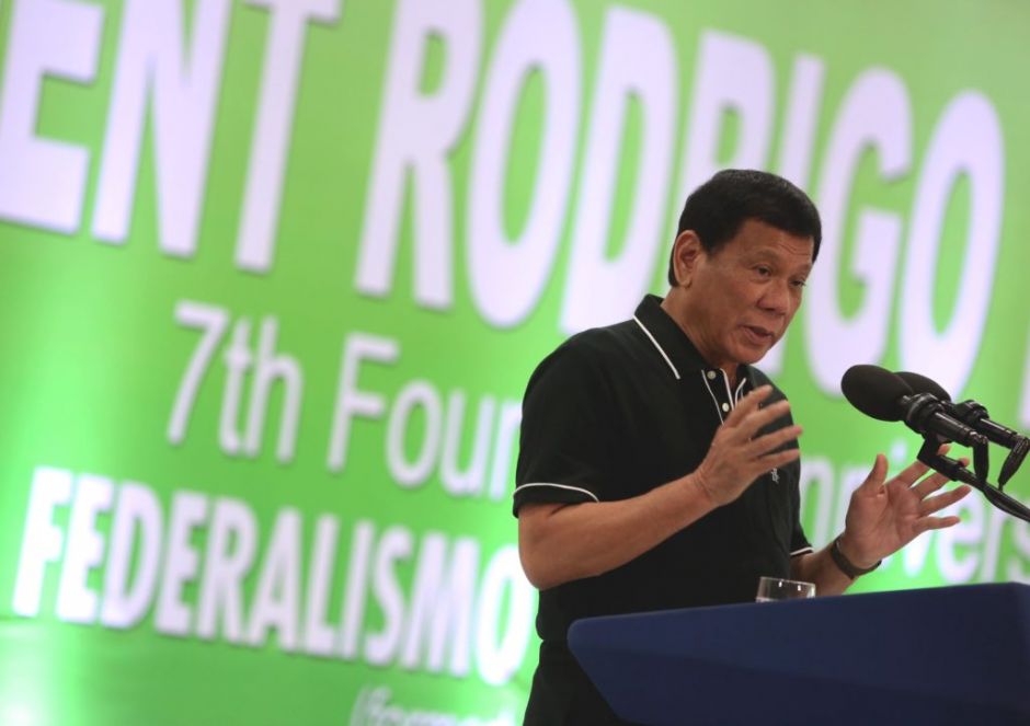 Duterte at the 7th anniversary of the Federalismo Alyansa ng Bicol. Photo by ROLANDO MAILO/PCO.