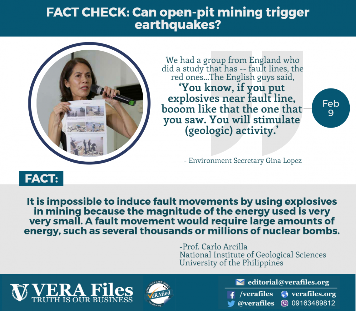 VERA FILES FACT CHECK: Can open-pit mines trigger earthquakes?