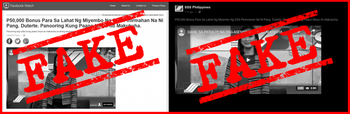 VERA FILES FACT CHECK: Report on Duterte signing law granting P50K-bonus for SSS members a HOAX