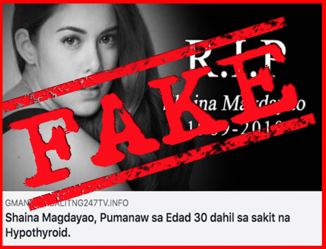 ​VERA FILES FACT CHECK: Actress Shaina Magdayao IS ALIVE