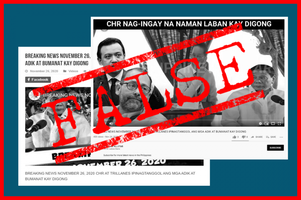 VERA FILES FACT CHECK: CHR, Trillanes DID NOT defend drug users nor attack Duterte