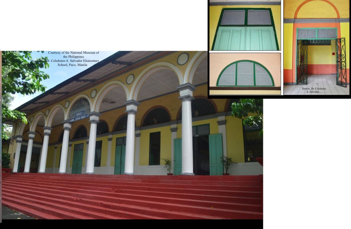 Facade Dr. Celedonio A Salvador Elementary School, Paco, Manila. Photo courtesy of the National Museum of the Philippines.