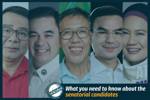 VERA FILES FACT SHEET: What you need to know about the senatorial candidates