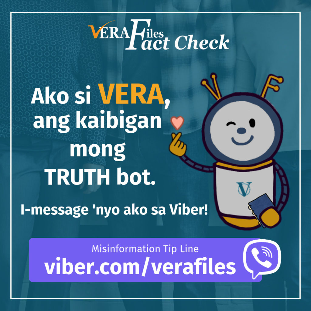 VERA, the truth bot. VERA Files Misinformation Tip Line