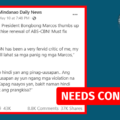 #VERAfied: Mindanao newspaper’s claim on Marcos Jr. favoring franchise renewal of ABS-CBN needs context
