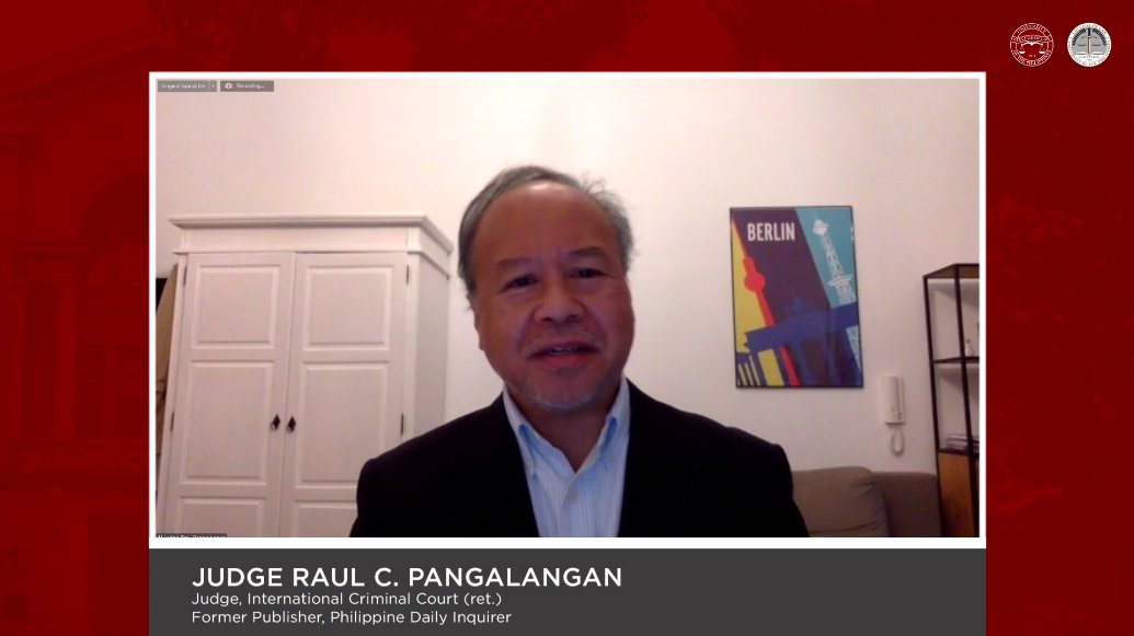 Retired ICC Judge Raul Pangalangan