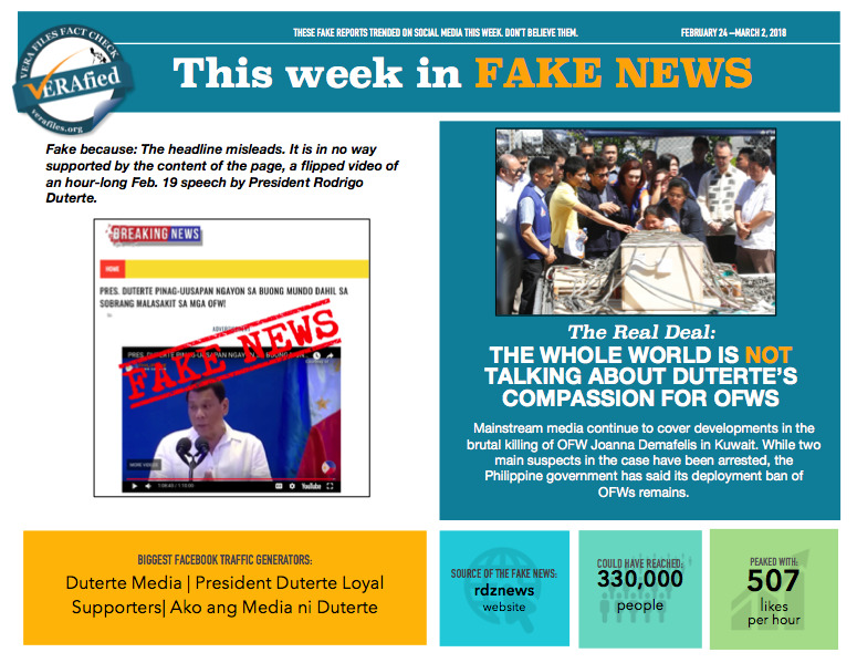 THIS WEEK IN FAKE NEWS: NO, the whole world is NOT talking about Duterte’s compassion for overseas Filipino workers