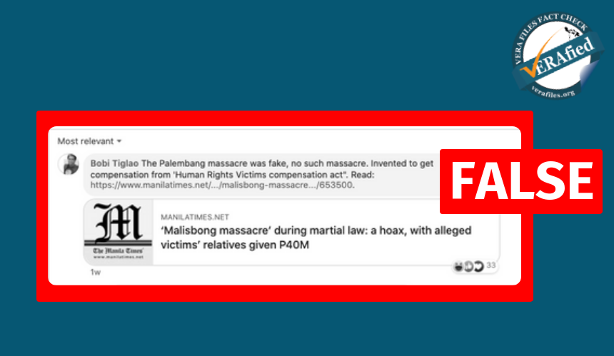 VERA FILES FACT CHECK: Columnist Tiglao falsely claims Palimbang massacre is ‘fake’