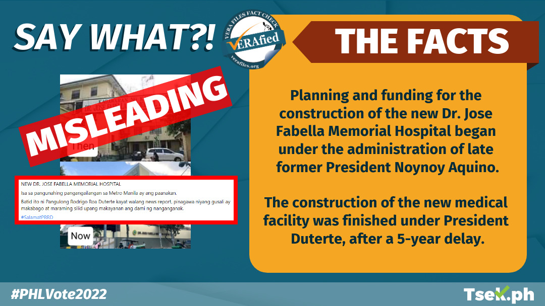 VERA FILES FACT CHECK: FB post MISLEADINGLY credits Fabella modernization to Duterte admin