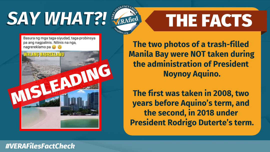 VERA FILES FACT CHECK: Another graphic comparing Manila Bay conditions MISLEADS netizens