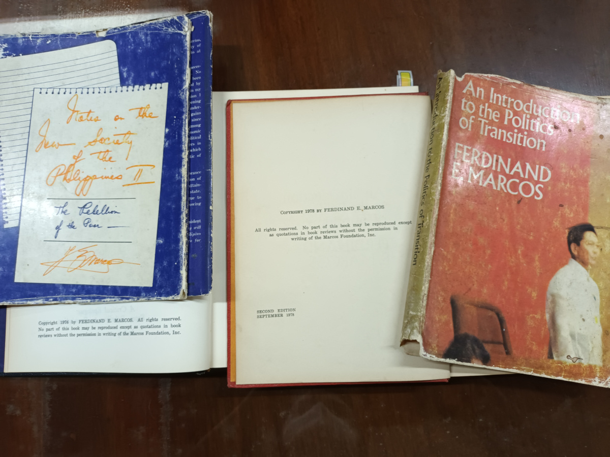 Ghostwritten books published in the 1970s by the Marcos Foundation with resources from the National Media Production Center