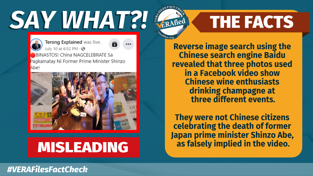 VERA FILES FACT CHECK: Photos MISUSED to show Chinese celebrating ...