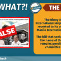 VERA FILES FACT CHECK: NAIA has NOT been renamed Manila Int’l Airport