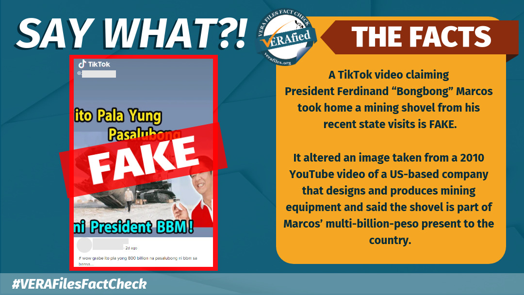 VERA FILES FACT CHECK: Mining Equipment ‘Pasalubong’ from Bongbong Marcos on TikTok FAKE