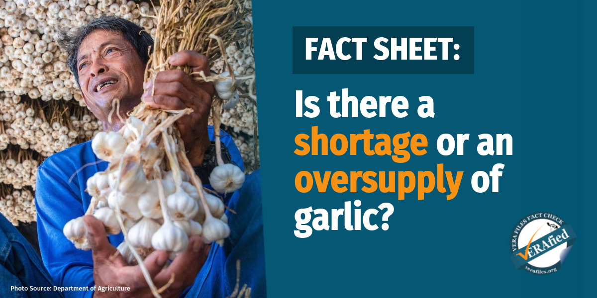 VERA FILES FACT SHEET: Is there a shortage or an oversupply of garlic?