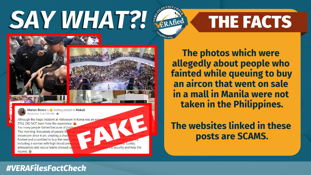 VERA FILES FACT CHECK: Impostor FB pages spread more ‘aircon sale crowd’ SCAMS