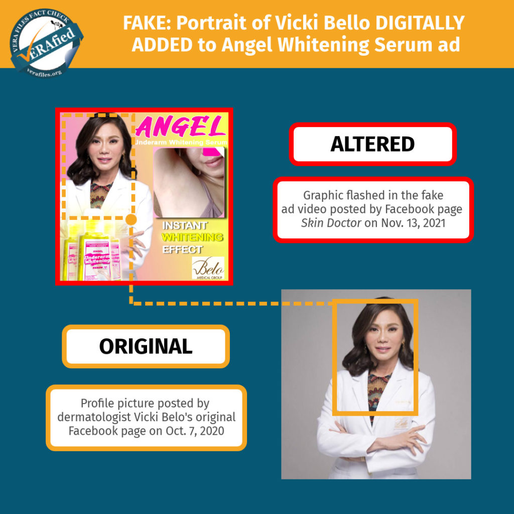 VERA FILES FACT CHECK Ad of Belo endorsing whitening serum FAKE