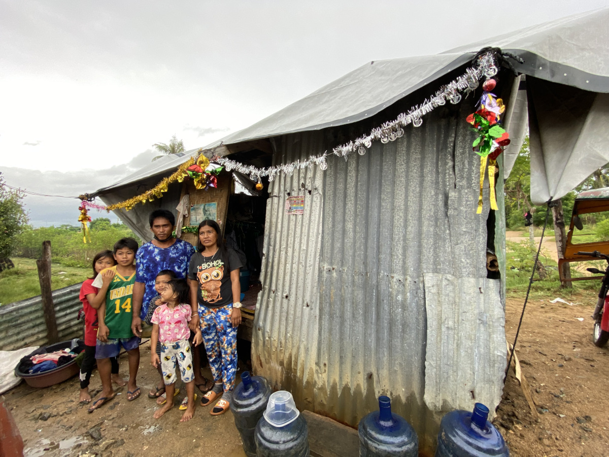 This family in Ubay decorated their shanty to celebrate Christmas (By Leo Udtohan)